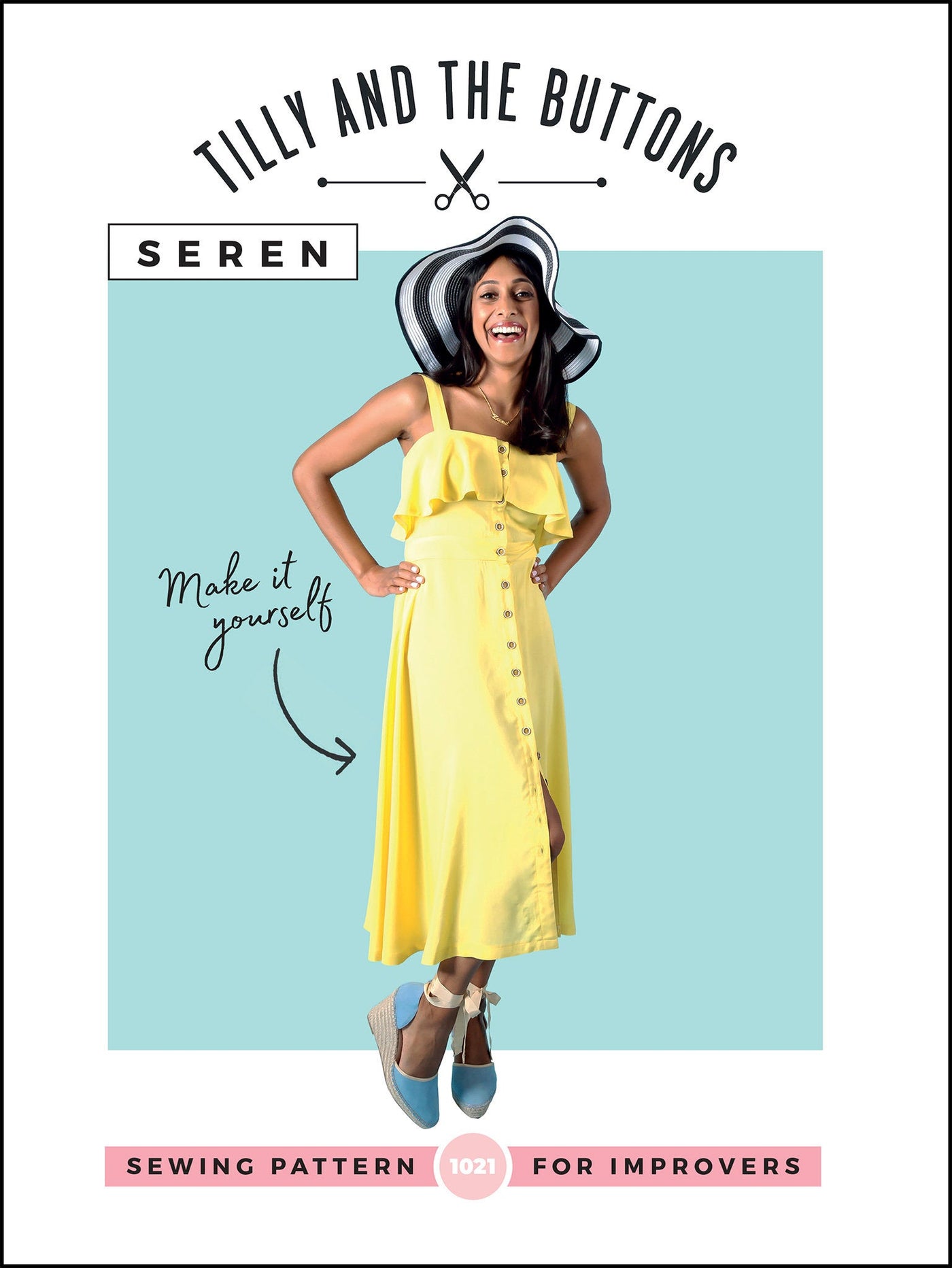 Tilly and the Buttons Seren summer sun dress sewing pattern. Easy casual dress pattern.
