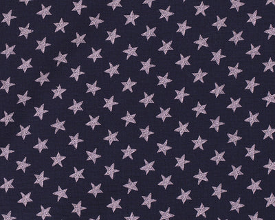 Star Double Gauze Muslin Cotton Fabric.  By the half metre. Sage green, navy blue and dusky pink.