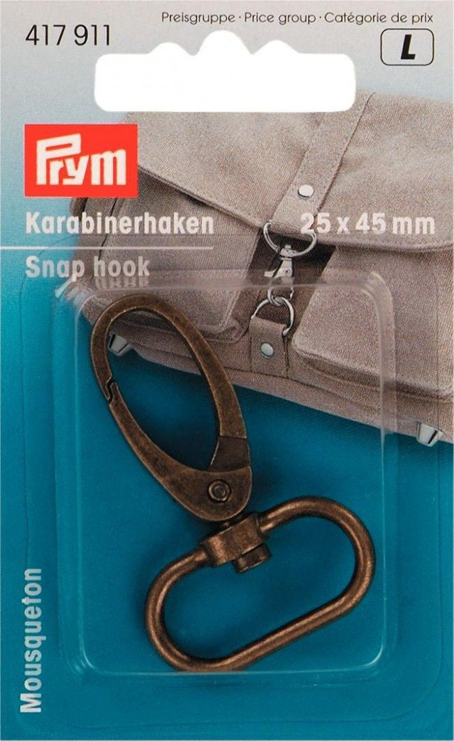 Prym Snap Hooks Swivel Clip Fasteners (bag making keys) 30 mm/40 mm va –  Crafty Girl Maria